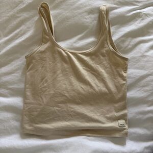 Vuori Women's Neutral Crop Tank Top - Beige